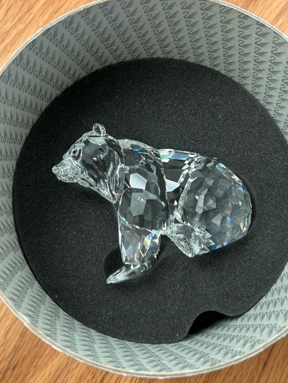 Swarovski Grizzly Bear Sitting crystal figurine